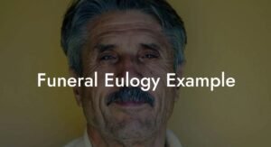 Eulogy for father being read at a funeral